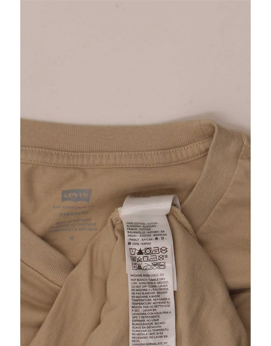 Levi's Tee-Shirt Standard Fit Graphic Homme Beige Moyen Coton