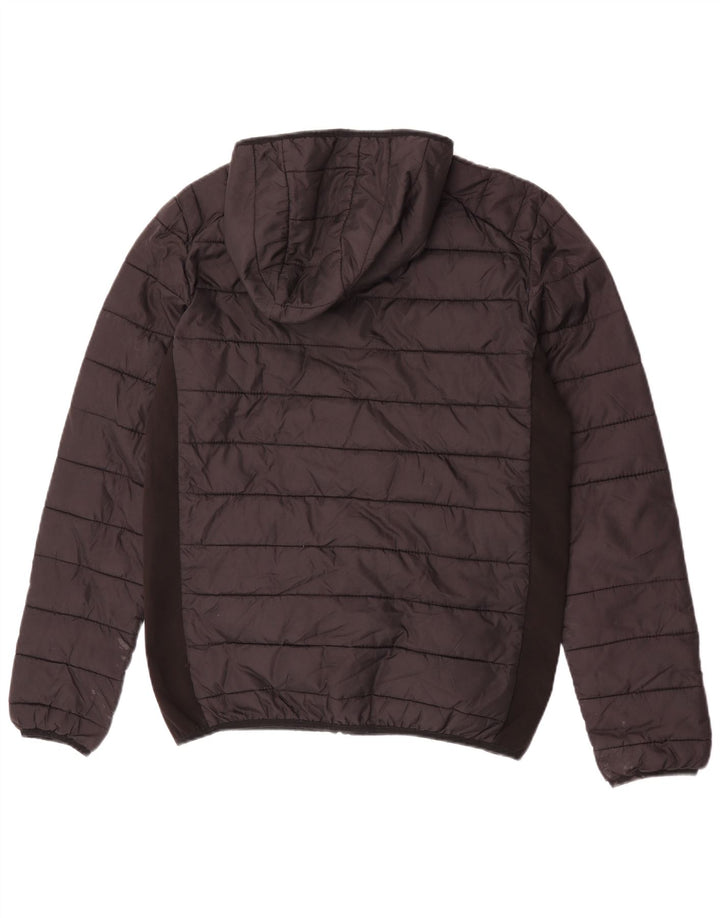 Ellesse Veste matelassée à capuche pour homme UK 36 Small Noir Nylon