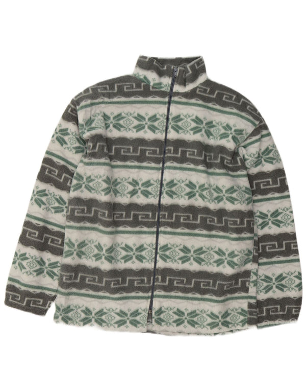 Veste polaire homme vintage UK 42 XL Gris Fair Isle