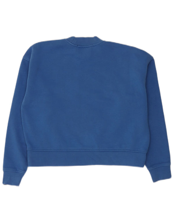 Scotch & Soda Sweat-shirt graphique surdimensionné pour femme UK 10 Small Bleu