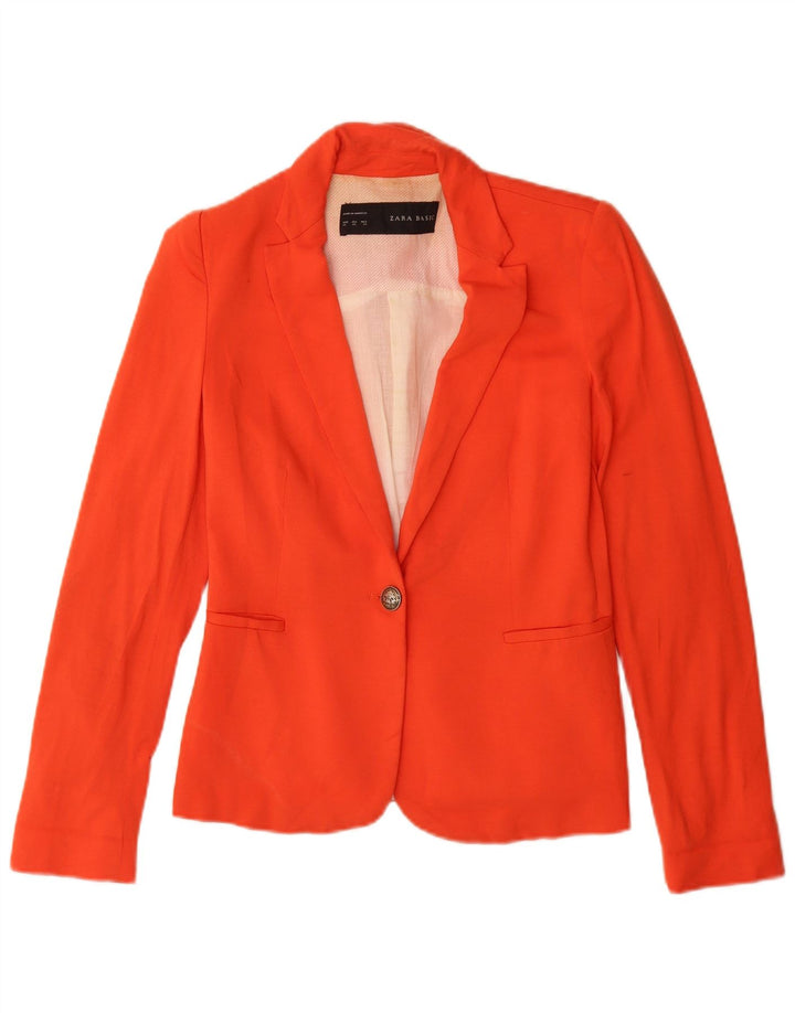 Zara Veste blazer à 1 bouton pour femme UK 6 XS Orange