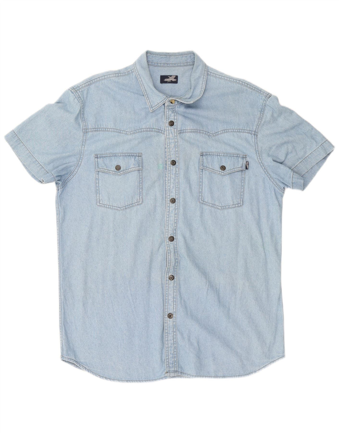 ARIZONA Chemise en jean à manches courtes pour homme, grand bleu