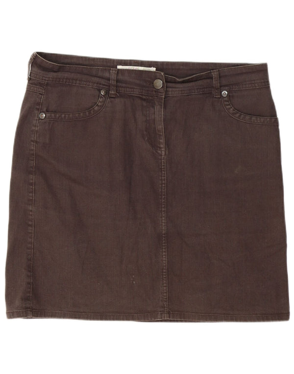 Marks & Spencer Jupe en jean pour femme UK 18 XL W38 Coton marron