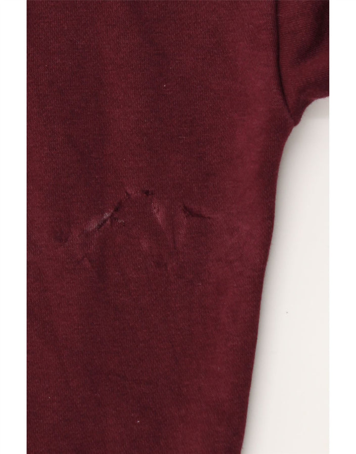 Adidas Sweat-shirt surdimensionné pour femme UK 10 Petit coton bordeaux