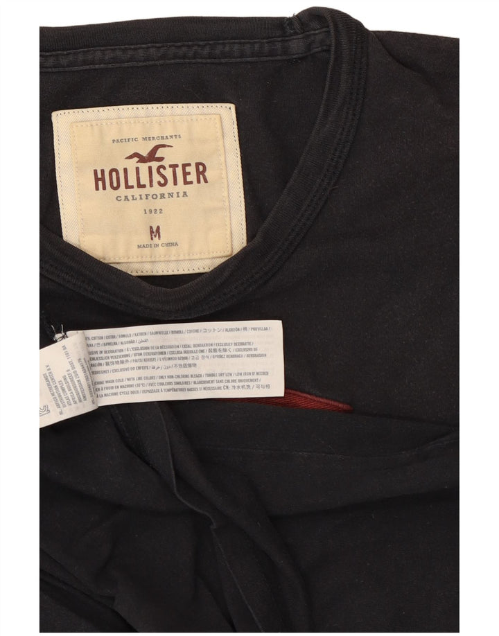Hollister T-Shirt Graphique Homme Bleu Marine Moyen Coton