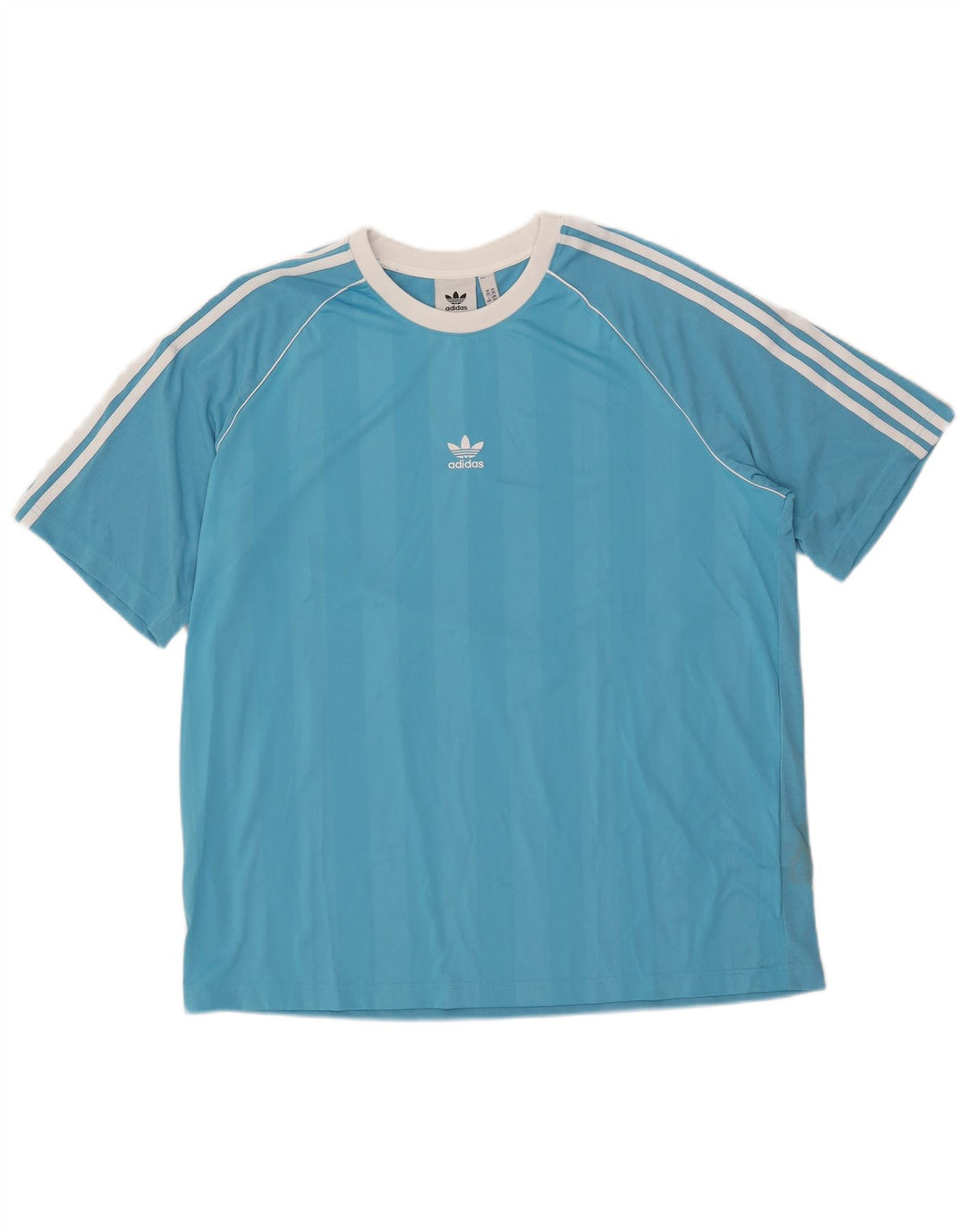 Adidas T-Shirt Homme Top 2XL Bleu Rayé Polyester