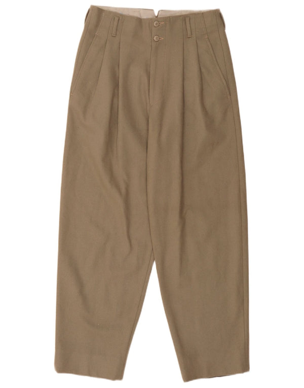 Virgola Pantalon Chino Taille Haute Pour Homme IT 46 Large W30 L27 Kaki