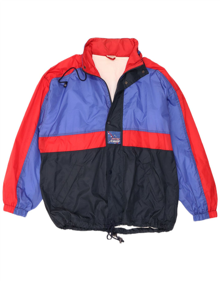 Marcel Clair Veste de pluie à capuche pour homme EU 56 3XL Bleu marine Colourblock