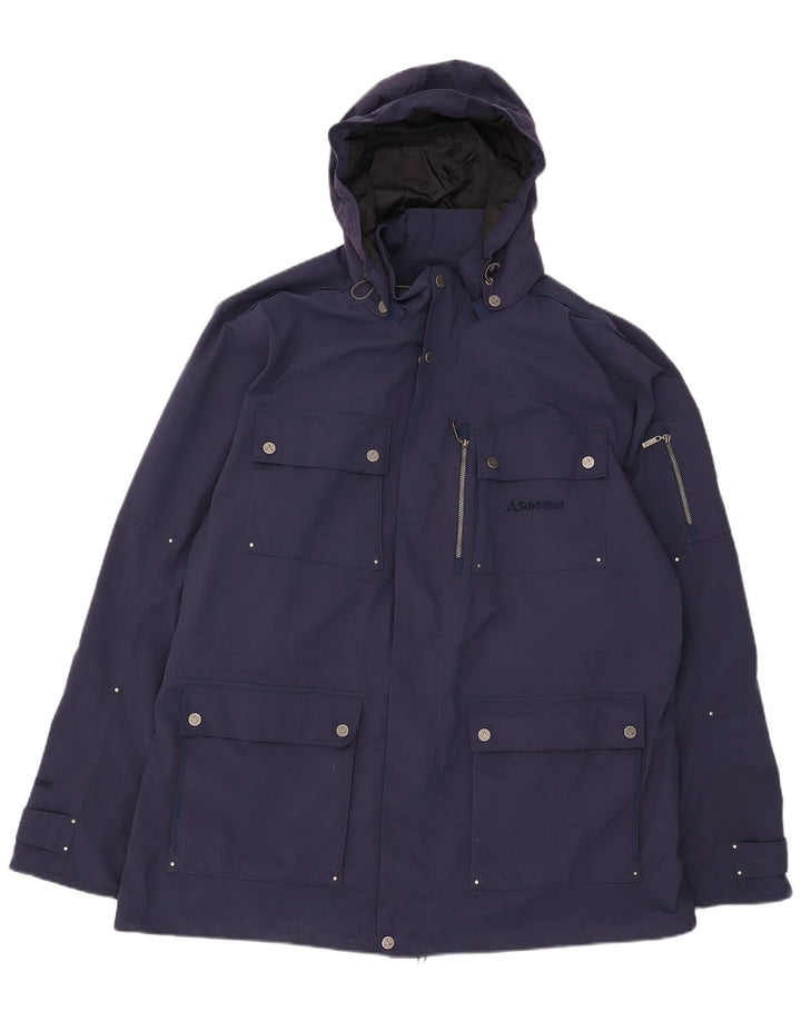 Schoffel Veste utilitaire à capuche pour homme UK 48 4XL Bleu marine