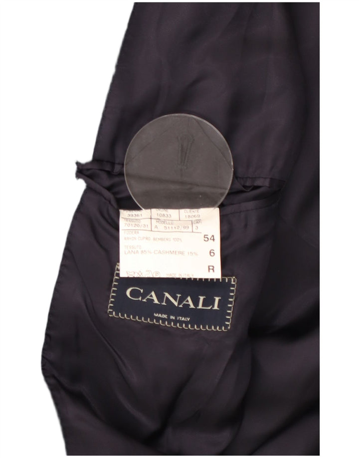 Canali Manteau Homme IT 54 2XL Bleu Marine Laine Classique