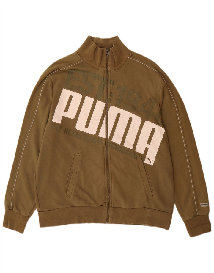PUMA Veste de survêtement graphique pour hommes, grand, kaki