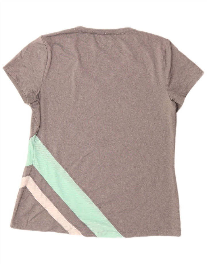 FILA T-Shirt Femme UK 14 Large Gris Colorblock