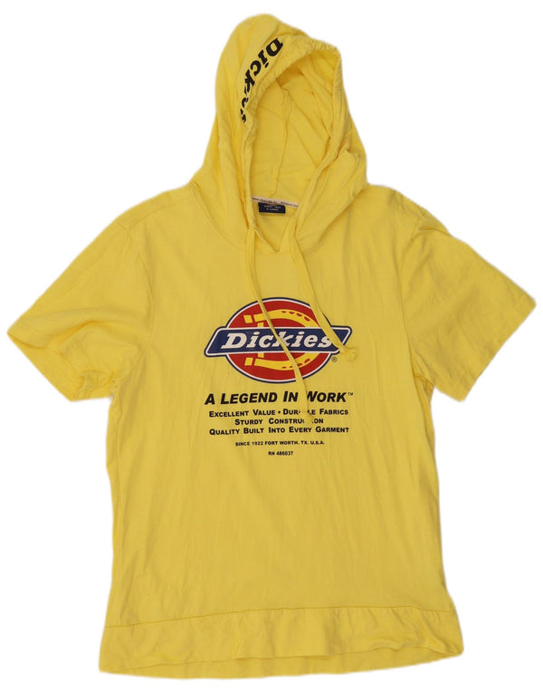 Dickies Mens Hooded Graphic T-Shirt Top XL Yellow