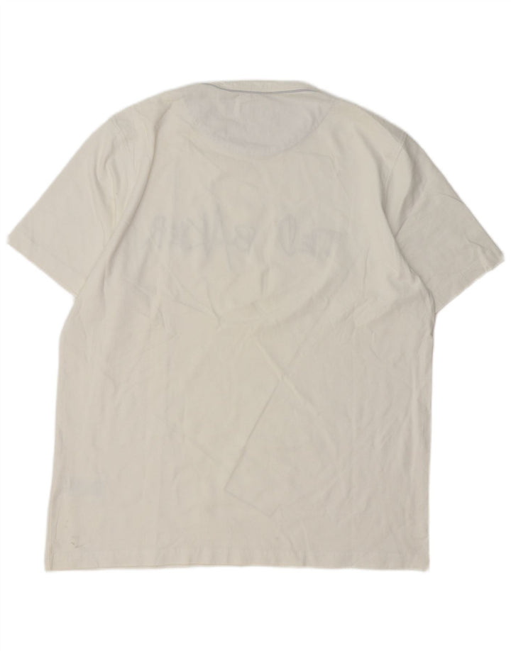 Ted Baker T-Shirt graphique pour hommes taille 5 XL coton blanc