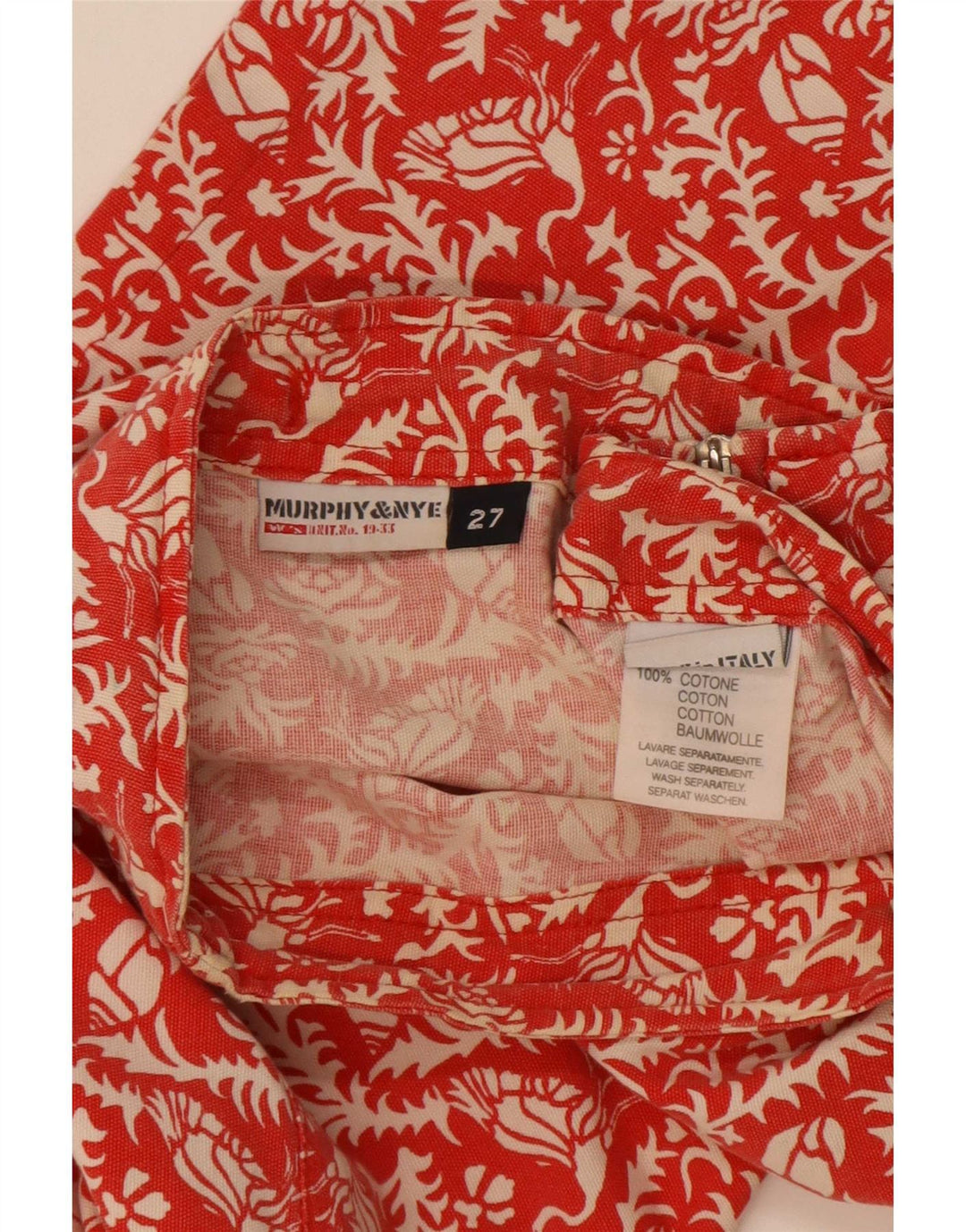 Murphy & Nye Mini-jupe W27 en coton floral rouge pour femme