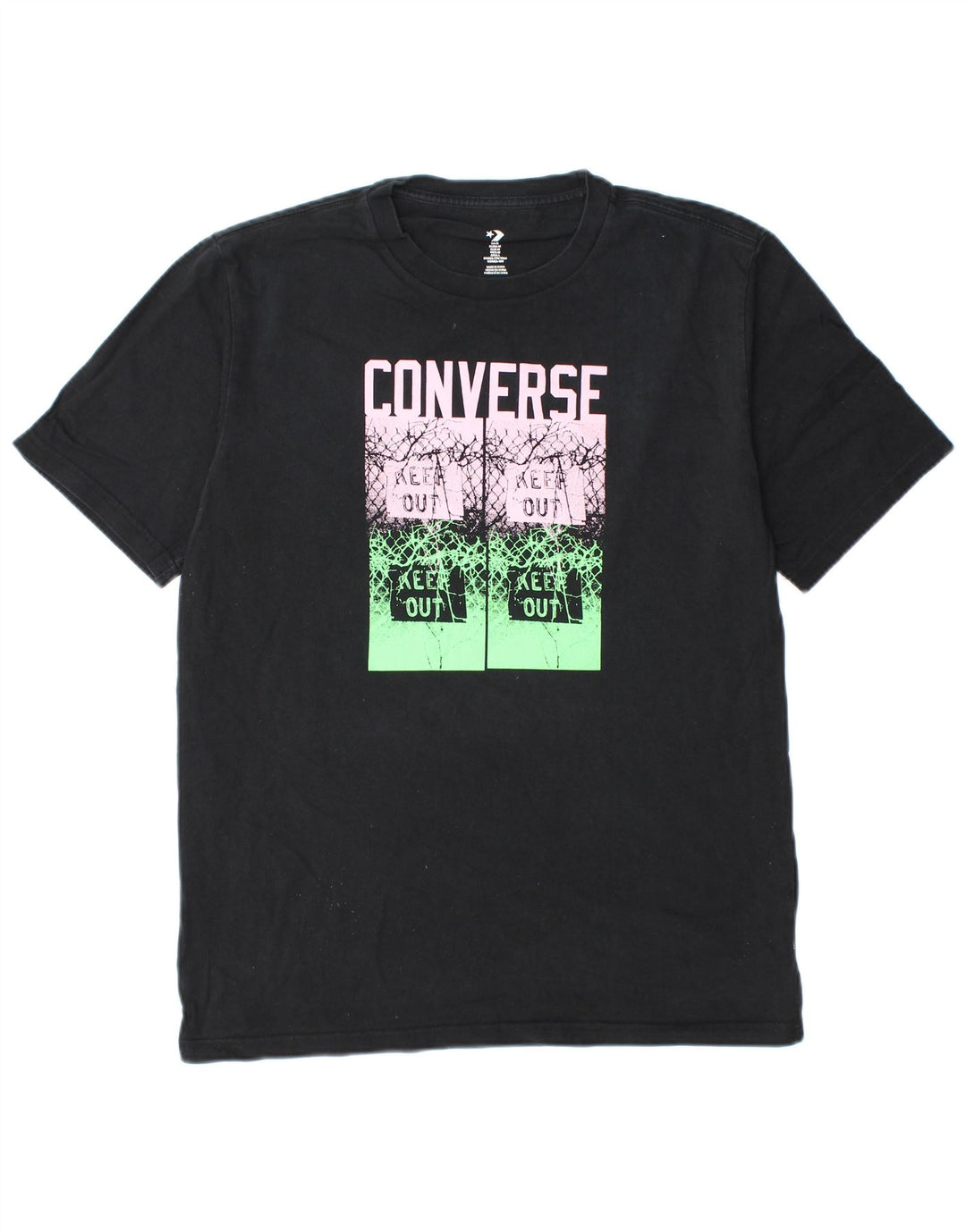 Converse T-Shirt Graphique Homme Noir Moyen Coton
