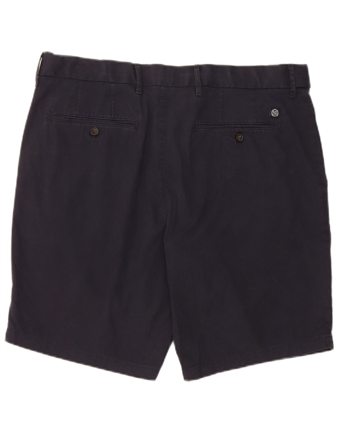 Marks & Spencer Short Chino Homme W36 Large Bleu Marine Coton