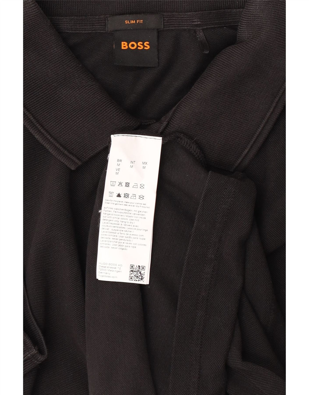 HUGO BOSS Polo Slim Fit Homme Coton Noir Moyen