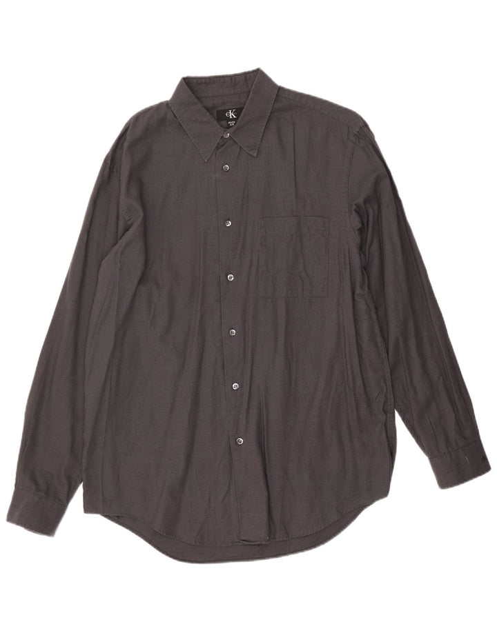 Calvin Klein Chemise Homme Taille 41 Coton Gris Moyen