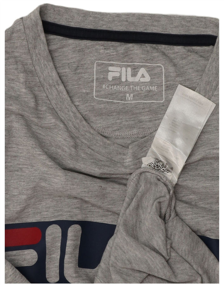 Fila T-Shirt Graphique Homme Gris Moyen Moucheté Coton