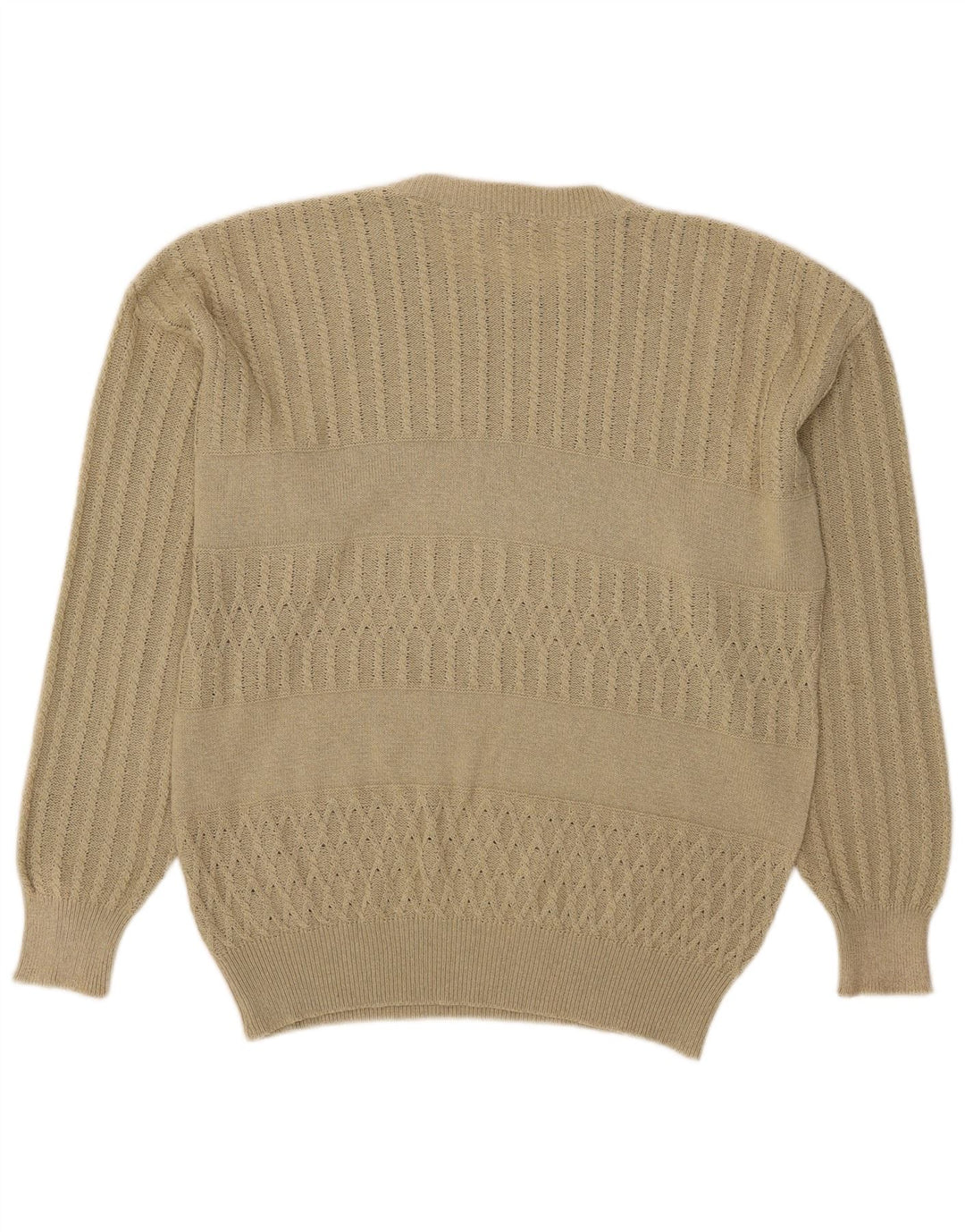Biffi Pull graphique à col rond pour homme, grand beige