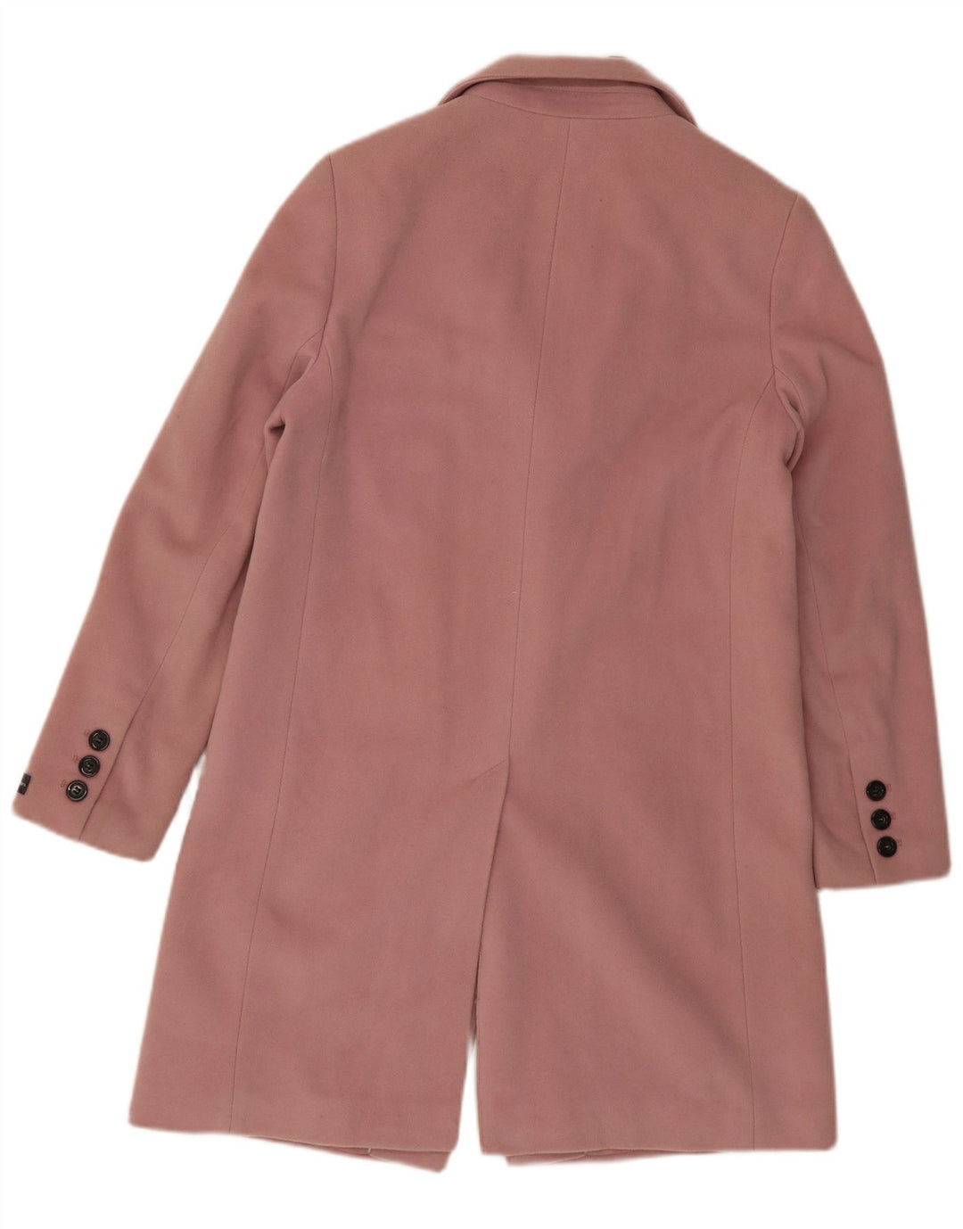 Zara Femme Pardessus UK 12 Laine Rose Moyen