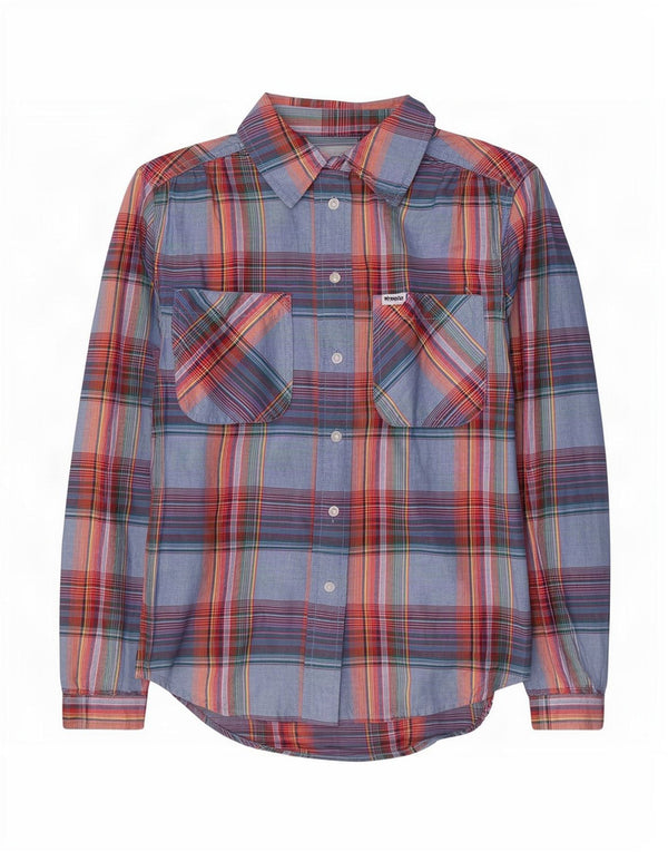 Wrangler Chemise ample pour femme UK 6 XS en coton à carreaux multicolores