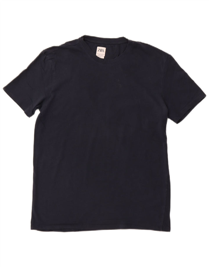 Zara Hommes Slim Fit T-Shirt Top XL Bleu Marine