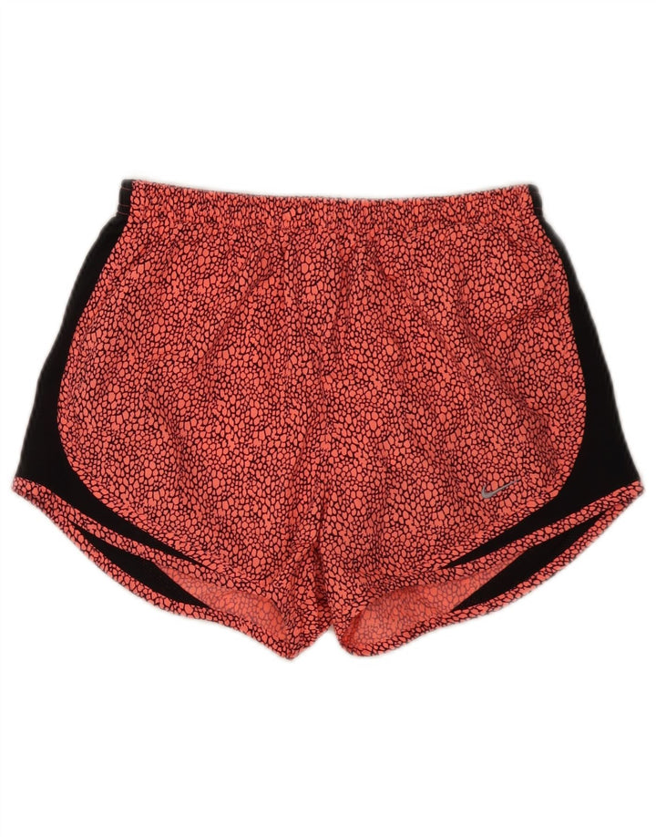 Nike Short de sport Dri Fit à motif abstrait pour femme UK 10 Petit Rouge Polyester