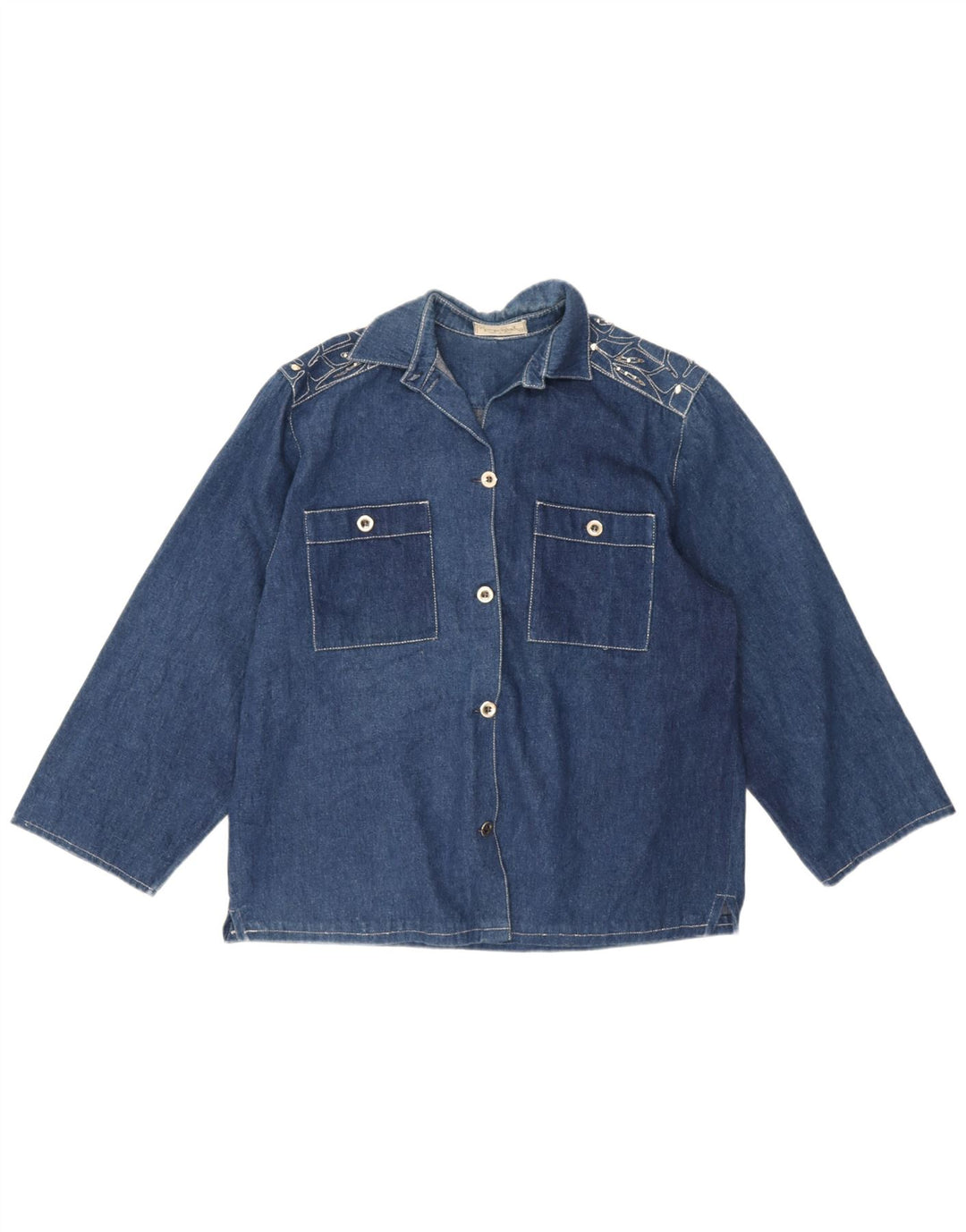 Giorgio Grati Veste En Jean Femme IT 44 Bleu Moyen Coton