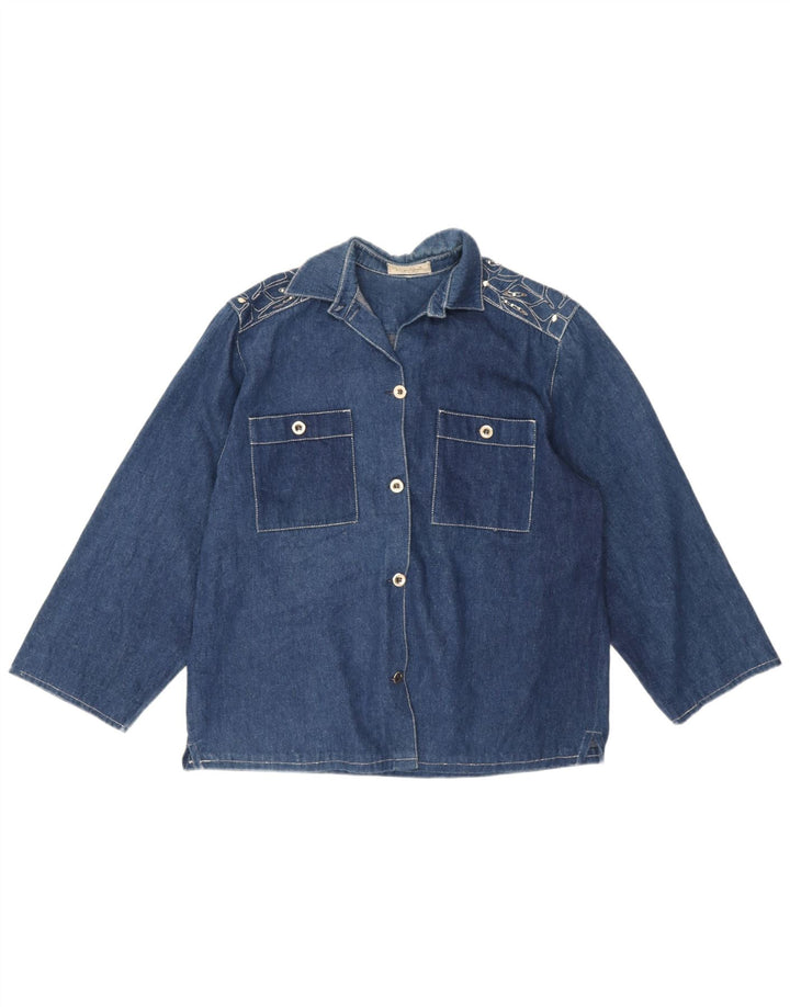 Giorgio Grati Veste En Jean Femme IT 44 Bleu Moyen Coton