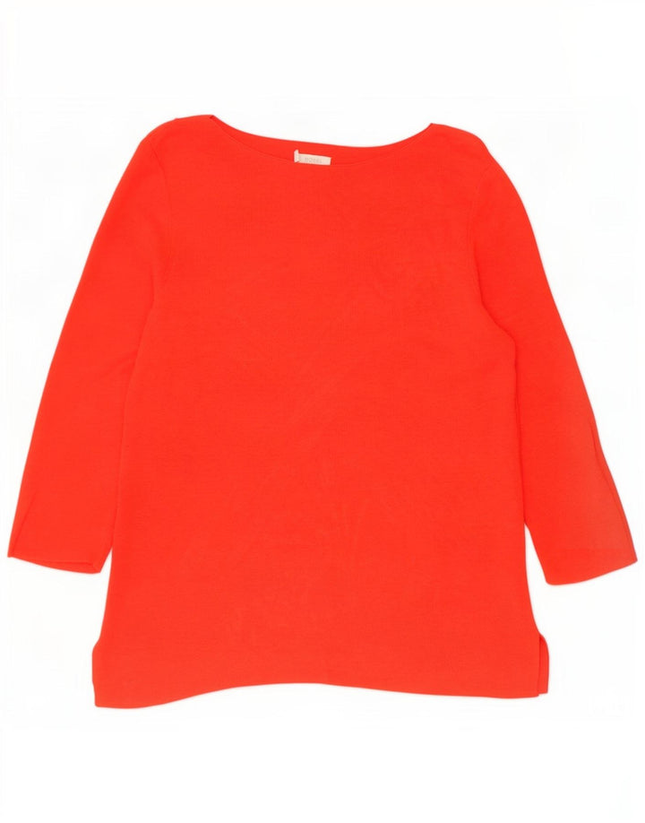 Hobbs Haut Femme Manches 3/4 UK 14 Large Rouge Viscose