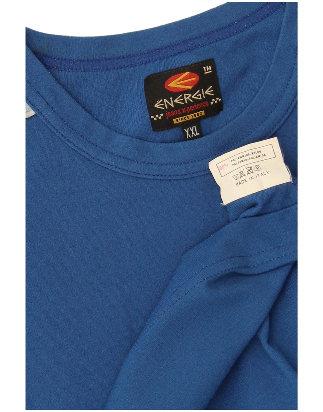 Energie T-Shirt Homme Top 2XL Bleu Colorblock Polyamide