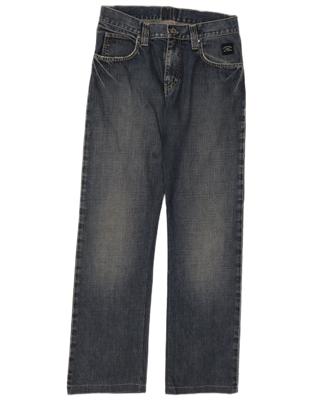 Calvin Klein Jean droit femme W33 L30 bleu coton