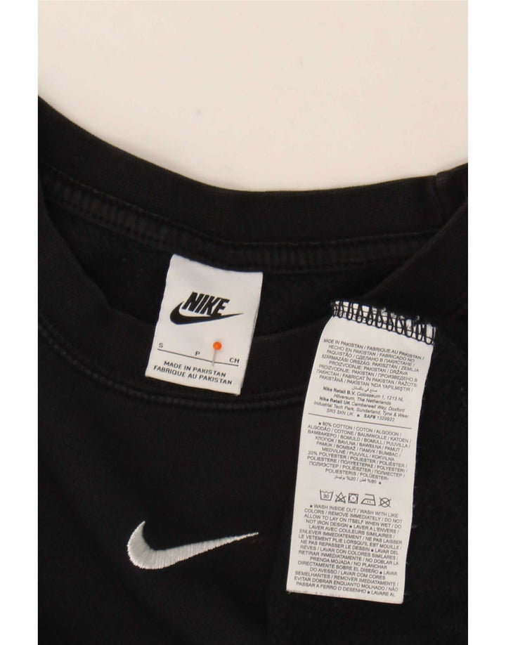 Nike Sweat-shirt surdimensionné pour femme UK 10 Petit coton noir