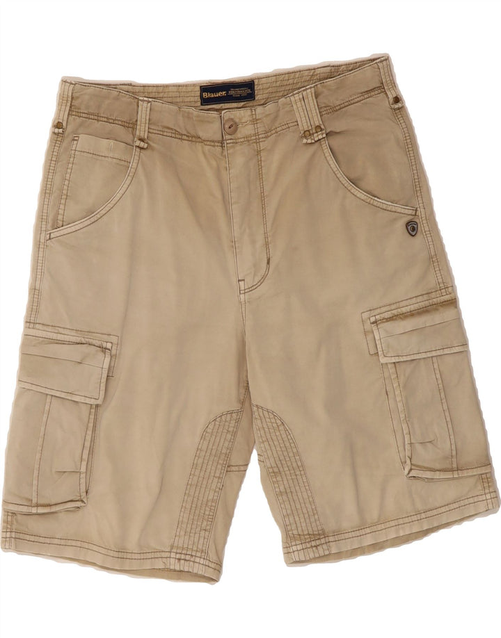 BLAUER Mens Cargo Shorts W33 Medium Beige Cotton Vintage Blauer and Second-Hand Blauer from Messina Hembry 