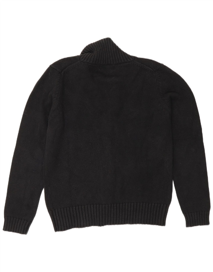 Zara Homme Cardigan Pull Moyen Noir Coton Classique