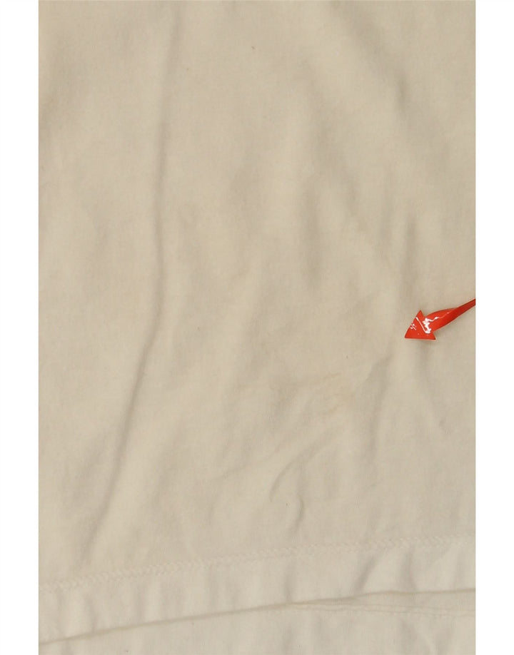 CHAMPION T-shirt court graphique pour femme UK 14 Blanc moyen Colourblock