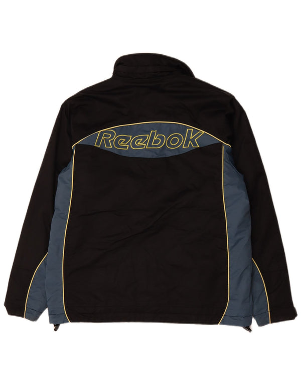 Reebok Veste Coupe-Vent Graphique Homme UK 34 XS Noir Colorblock