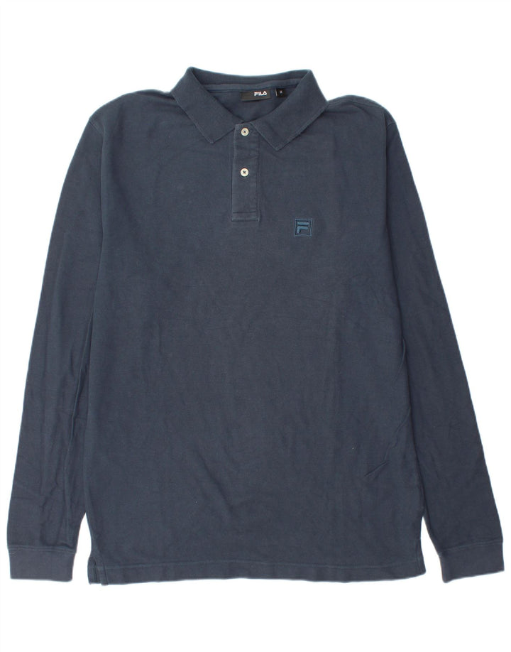 Fila Polo à Manches Longues Homme Bleu Marine Moyen Coton