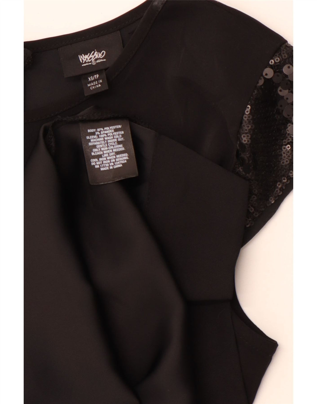 MOSSIMO Robe droite pour femme UK 6 XS Noir Polyester