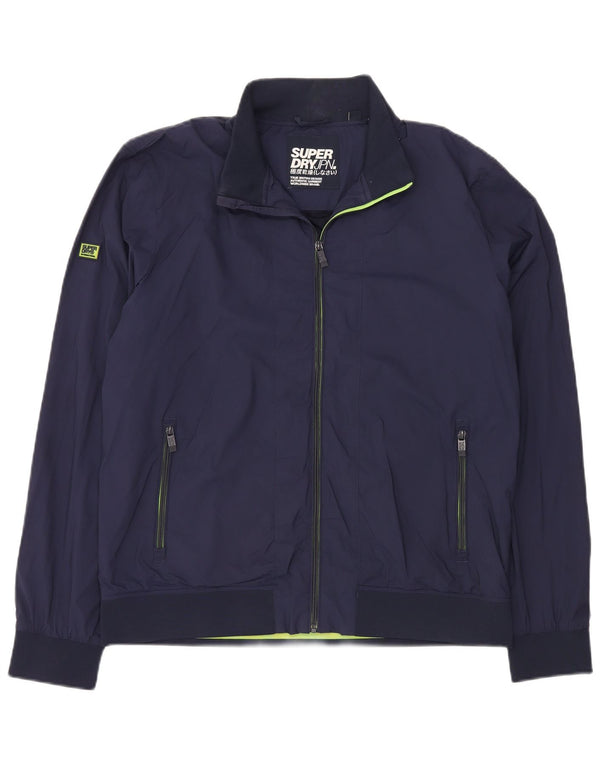 Superdry Veste Bomber Homme UK 42 XL Bleu Marine Nylon