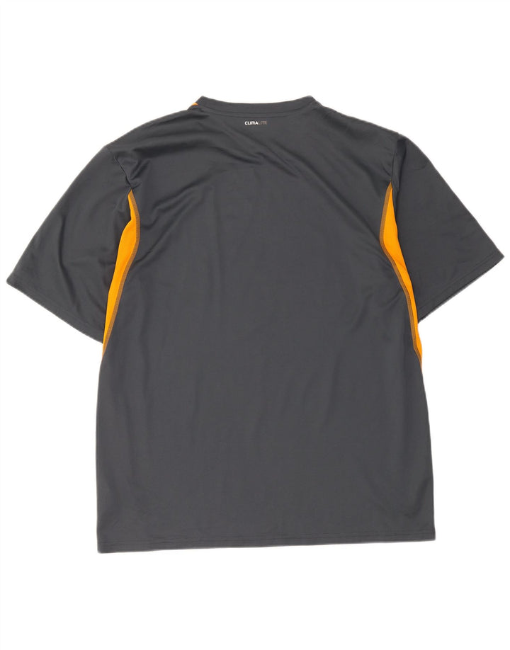 Adidas Climalite T-Shirt Top XL Gris Colorblock Polyester