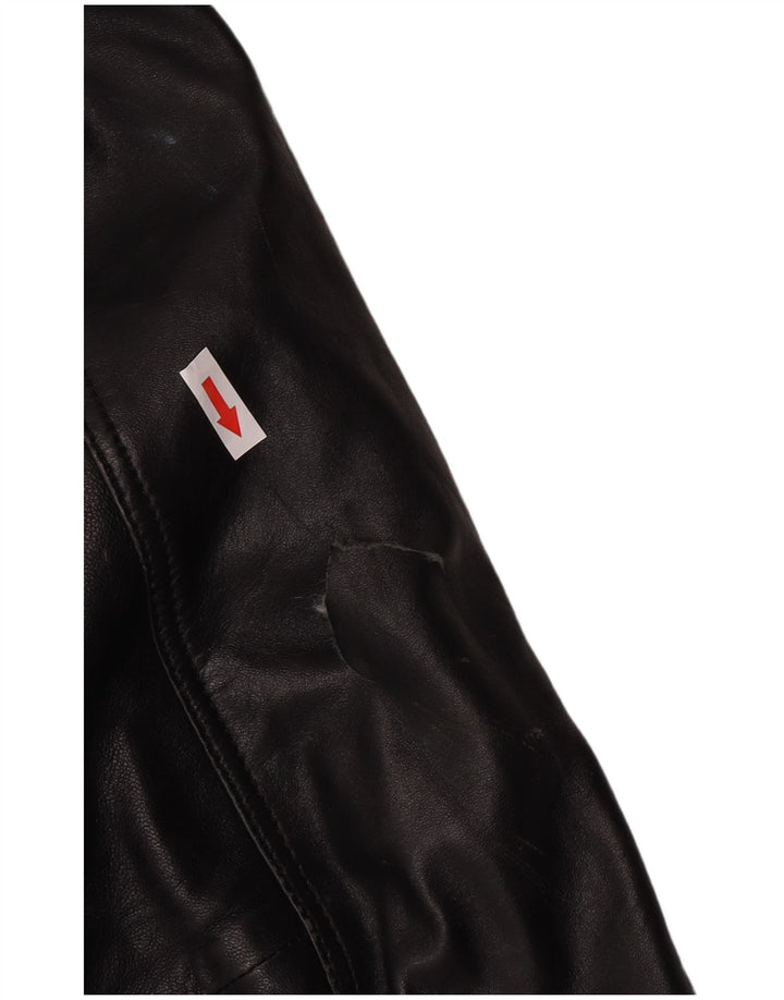 Mustang Veste de course en cuir pour homme UK 44 2XL Cuir noir