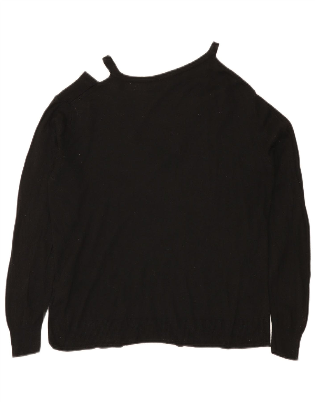 Zara Pull col V pour femme UK 12 Medium Noir Viscose