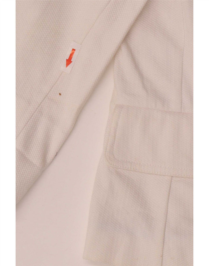 Marks & Spencer Veste blazer à manches 3/4 et 2 boutons pour femme UK 14 Blanc moyen
