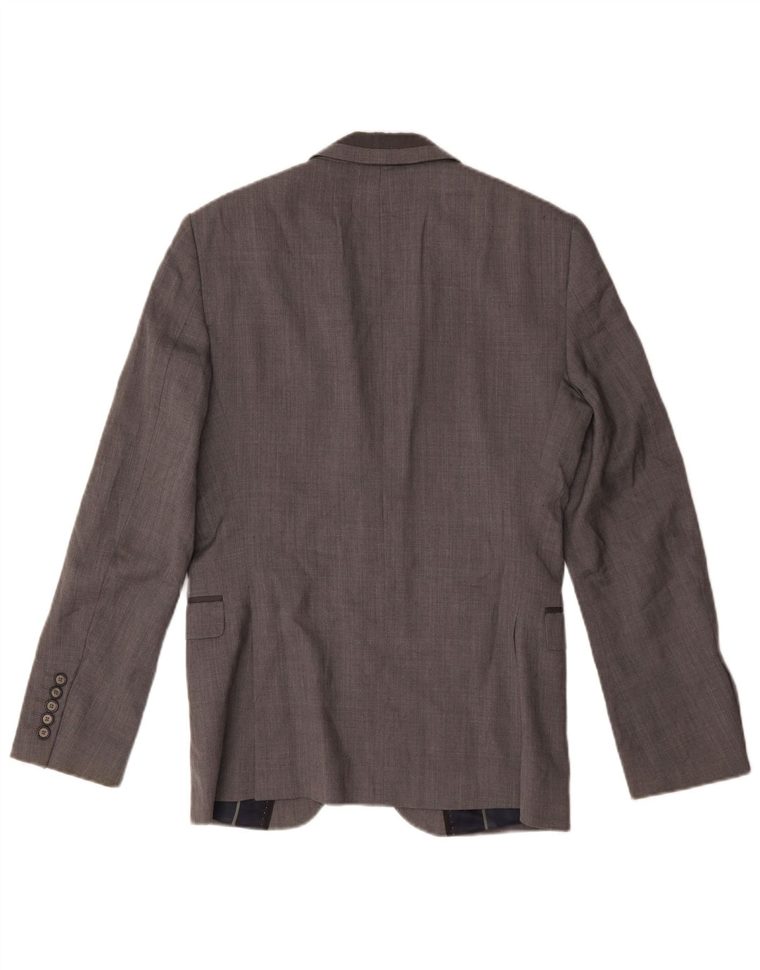 Zara Veste Blazer 2 Boutons Homme UK 38 Laine Gris Moyen