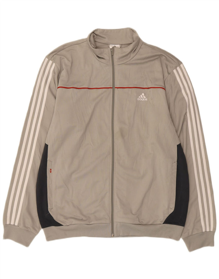 Adidas Veste de survêtement pour homme XL Gris Colorblock Polyester