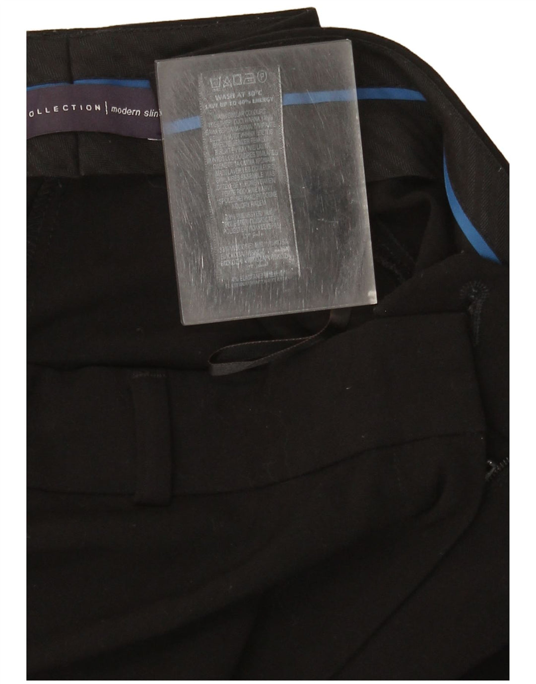Marks & Spencer Pantalon chino slim pour femme UK 12 Medium W32 L29 Noir