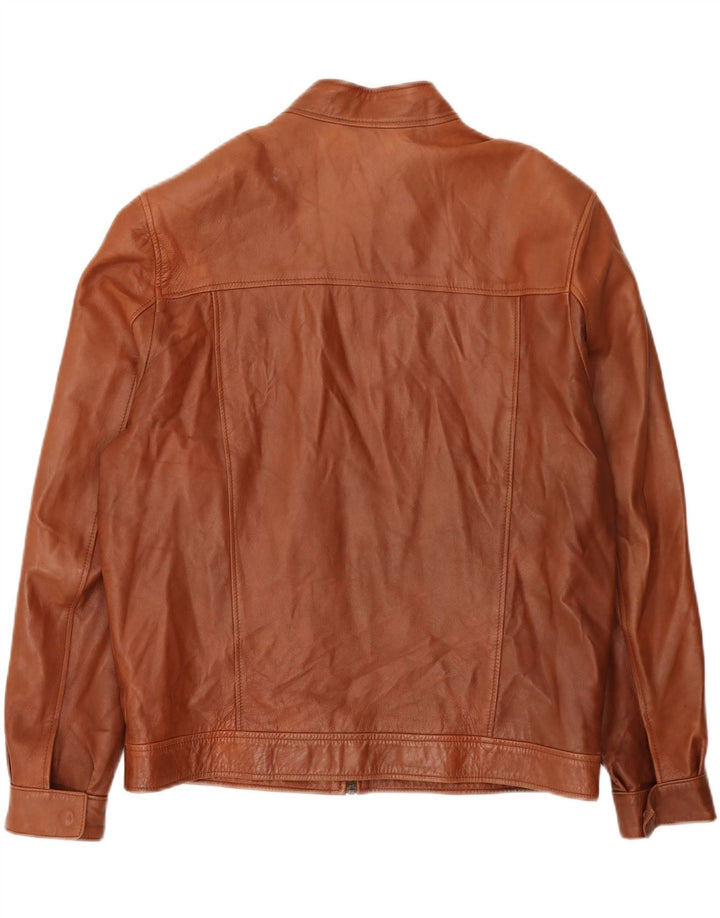 Veste en cuir Bomber homme vintage UK 42 XL Marron